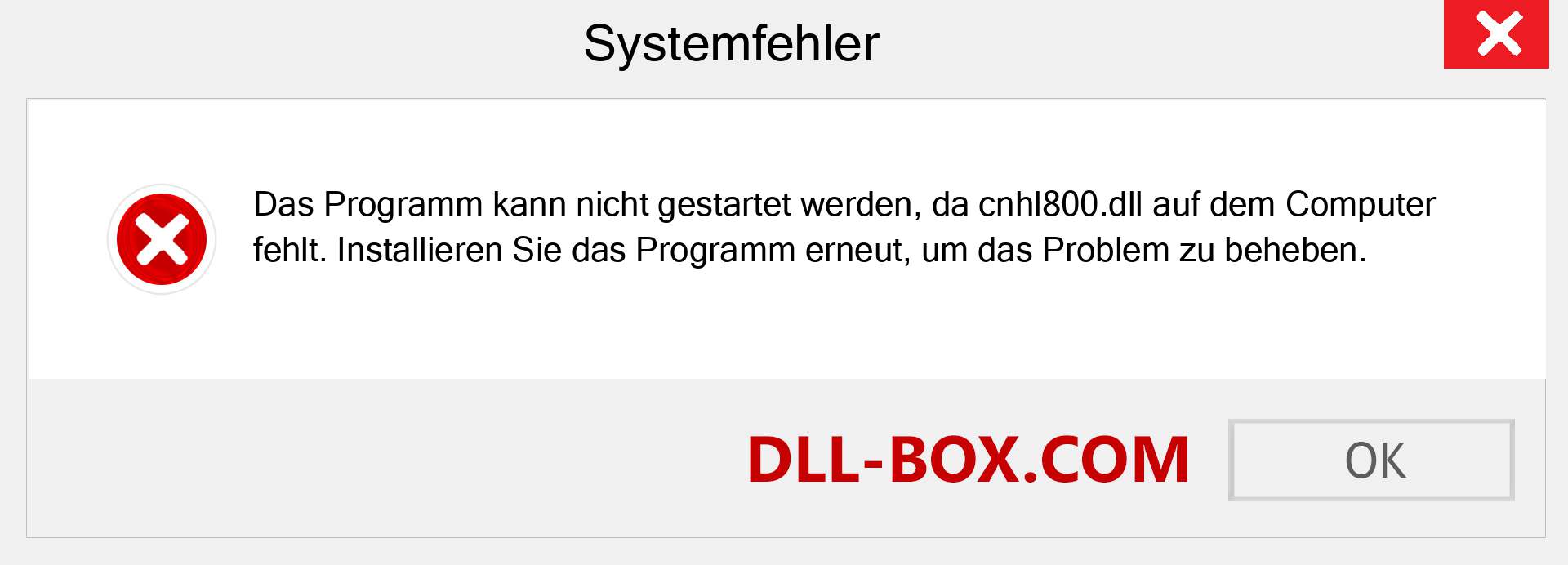 cnhl800.dll-Datei fehlt?. Download für Windows 7, 8, 10 - Fix cnhl800 dll Missing Error unter Windows, Fotos, Bildern