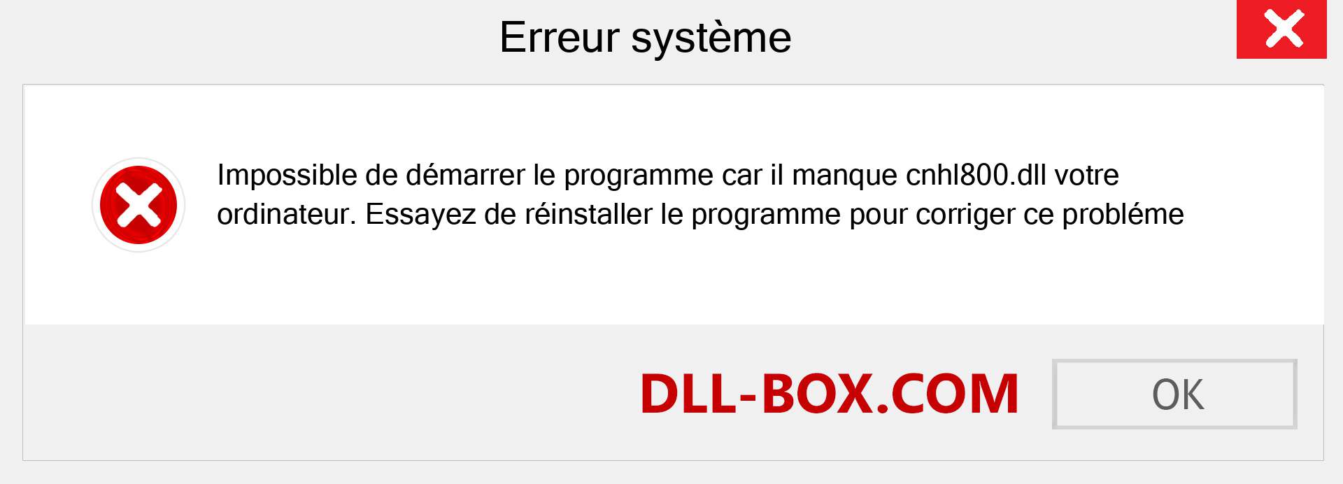 Le fichier cnhl800.dll est manquant ?. Télécharger pour Windows 7, 8, 10 - Correction de l'erreur manquante cnhl800 dll sur Windows, photos, images